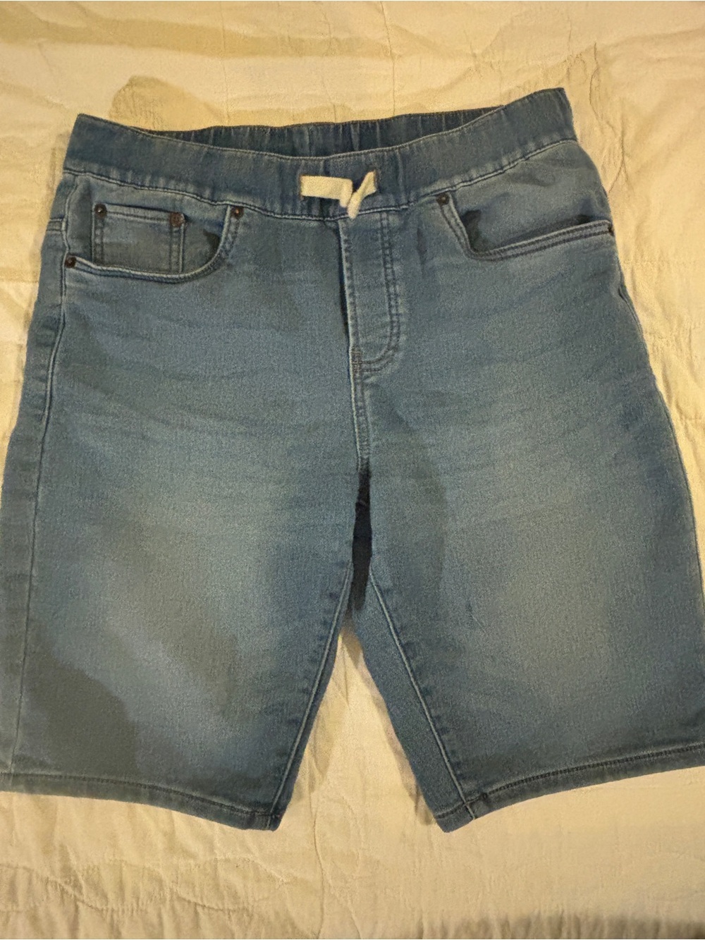 Lucky Brand Washed Blue Pull-On Jean Shorts
